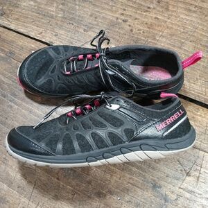 Merrell Womens Sz 9.5 Sneakers Crush Glove Barefoot Black Running Shoes J57326